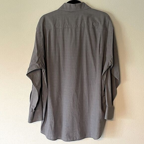 Nautical Men’s Gray Button Down Dress Shirt. Size Large (16.5-32/33). - Picture 2 of 3